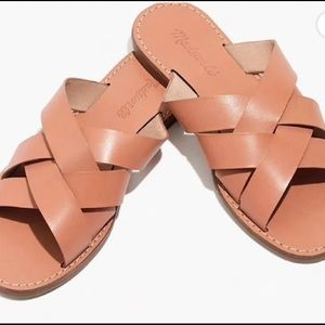 Madewell The Boardwalk Woven Slide Sandal Size 7